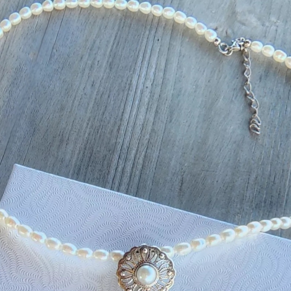 Nicky Butler Silver 18” Freshwater Cultured Rice Pearl Necklace NB Designer NWT - Picture 9 of 16